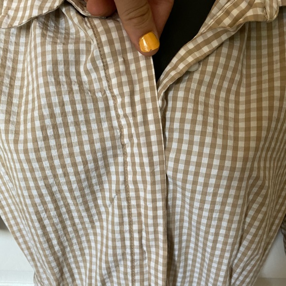 Calvin Klein Brown & White Plaid Midi Dress - Picture 7 of 16